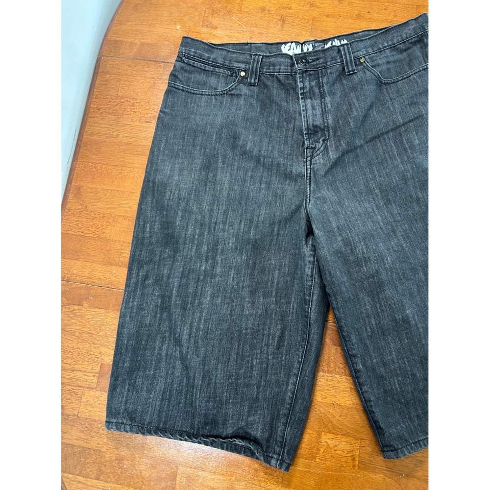 Sean John Denim Shorts Mens 38 Black Relaxed Fit Baggy Streetwear Y2K Hip Hop - Picture 2 of 12